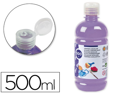 Témpera líquida Liderpapel escolar 500ml. lila